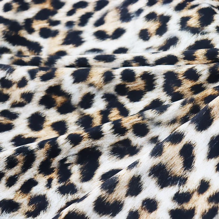 Made in China 40D nylon spandex jersey designer leopard  printed fabric