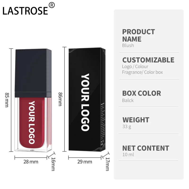 Private Label Beauty Makeup Blush Vegan Makeup Pink Waterproof Liquid Blush Makeup Cream Blushes