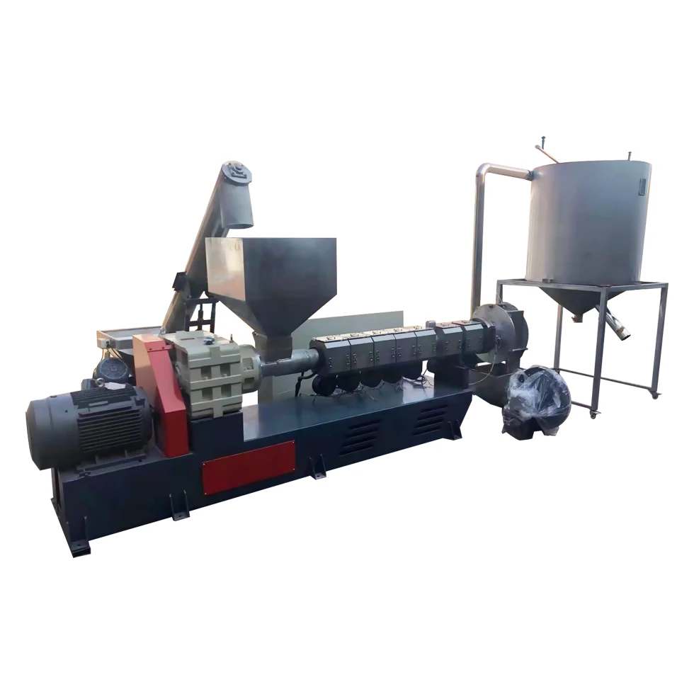 PE PP granules making machine LDPE LLDPE HDPE recycle waste plastic granules recycling Twin Screw Granulation Pelletizing Line