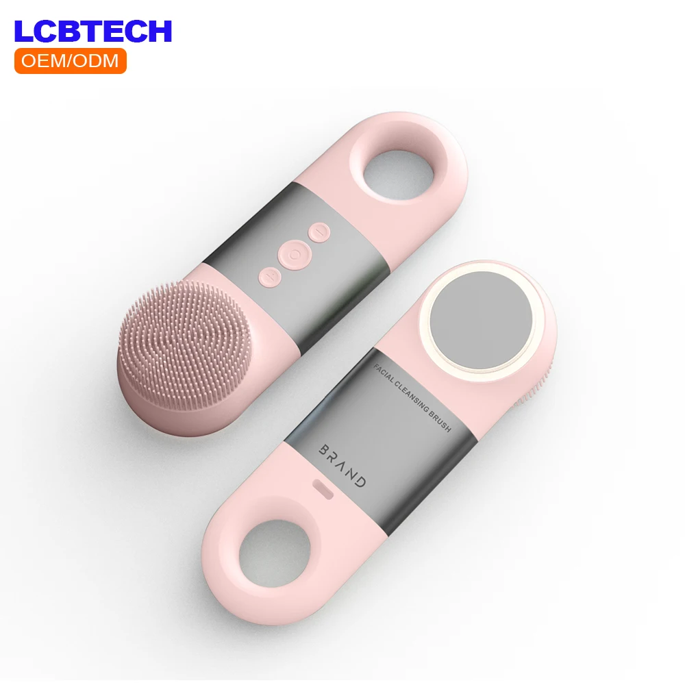 New Beauty Trending Face Massage Tool Warm Cold Compress Exfoliating Deep Cleansing LED Therapy Sonic Facial Cleansing Brush
