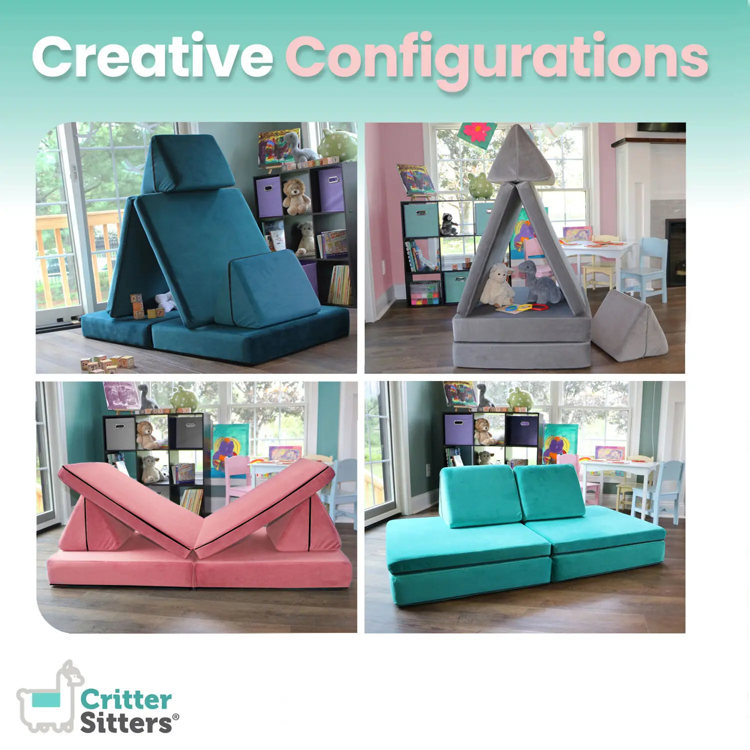 Pattern Printing Creative Kids waterproof 6 Piece Soft Furniture Play Set multiversus how to china made play couch co op