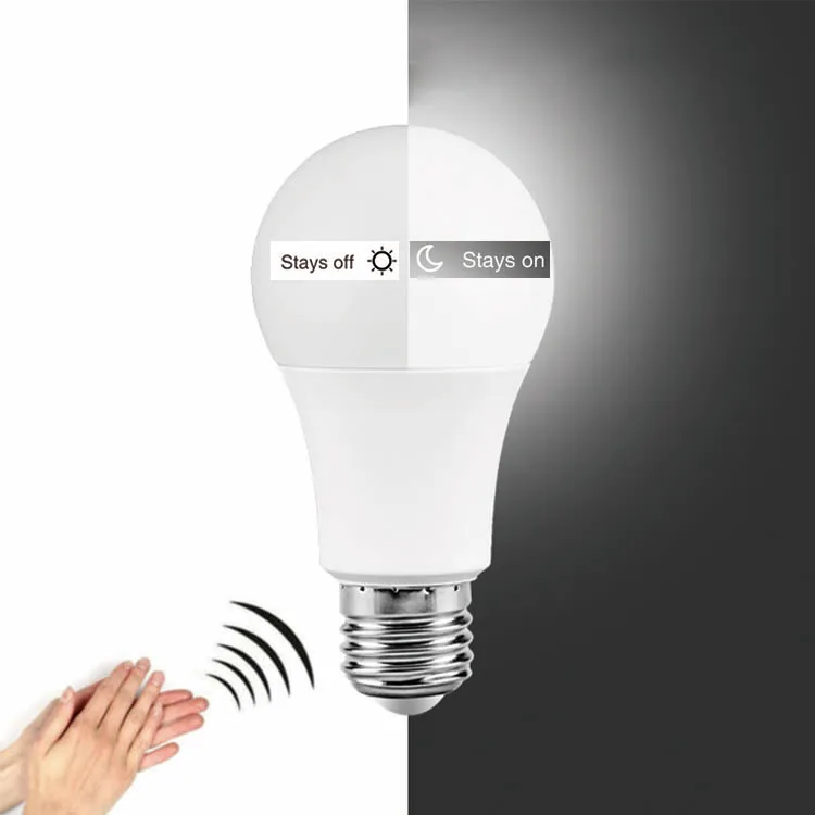 Wholesale Portable 7w 9w 12w A60 Outdoor Lighting Lamp Sound Sensor Led Light Bulb