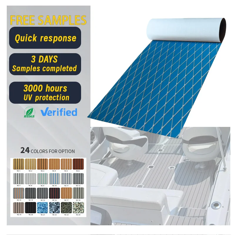 Melors yacht EVA Boat Synthetic Decking Floor with EVA Material Pontoon Boat UV resistant Non-skid Soft Deck Flooring