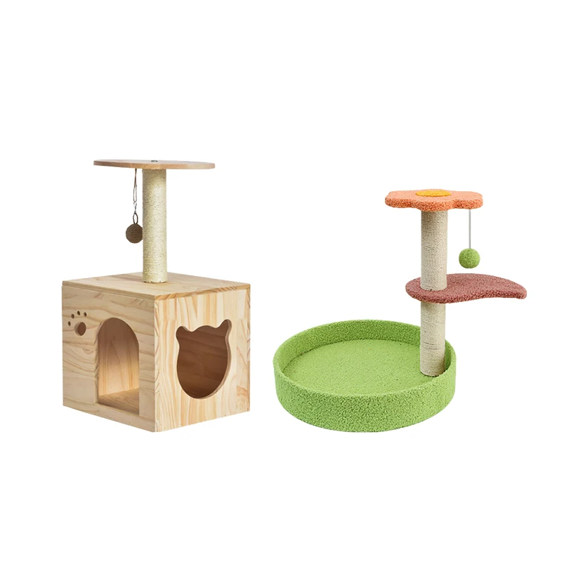 Wholesale Manufacturer Design OEM Large cats trees cats, Climbing Frame with Sisal Rope Post Platform and Ladder/