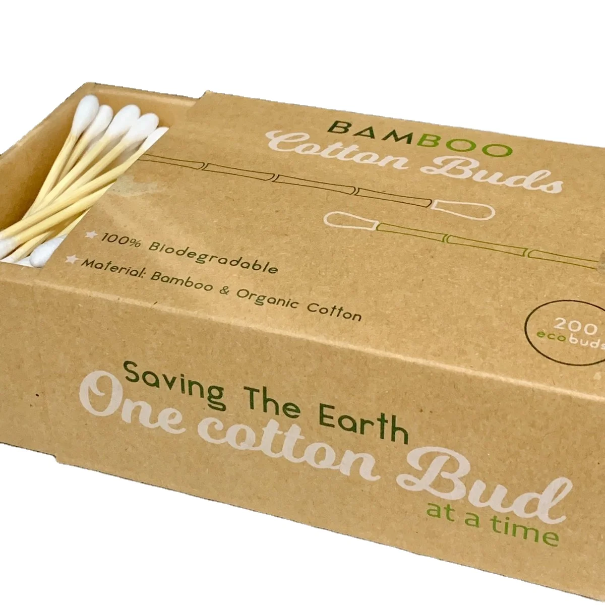 PAPER BOX packing 100% Cotton Cleaning Makeup  skin care cotton buds