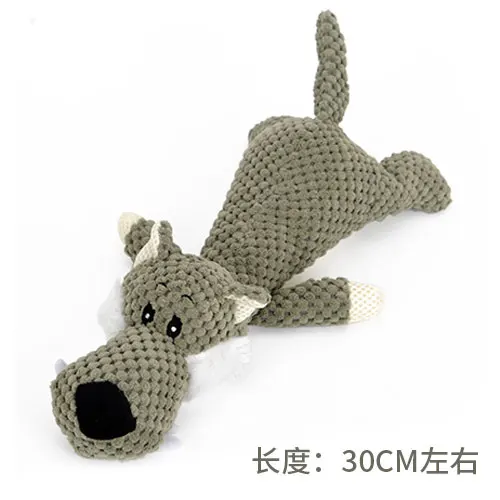 
OEM Luxury Fox Animal Shaped Plush Large Dog Toy with Squeakers 