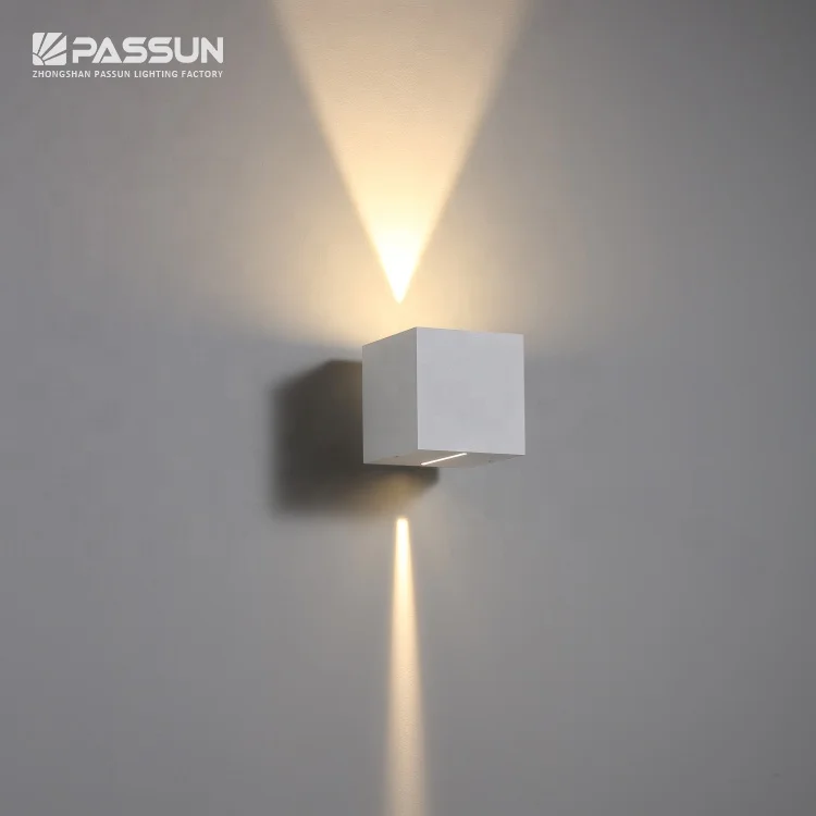 aluminium cube shaped up down wall washer outdoor decorative led wall lamps