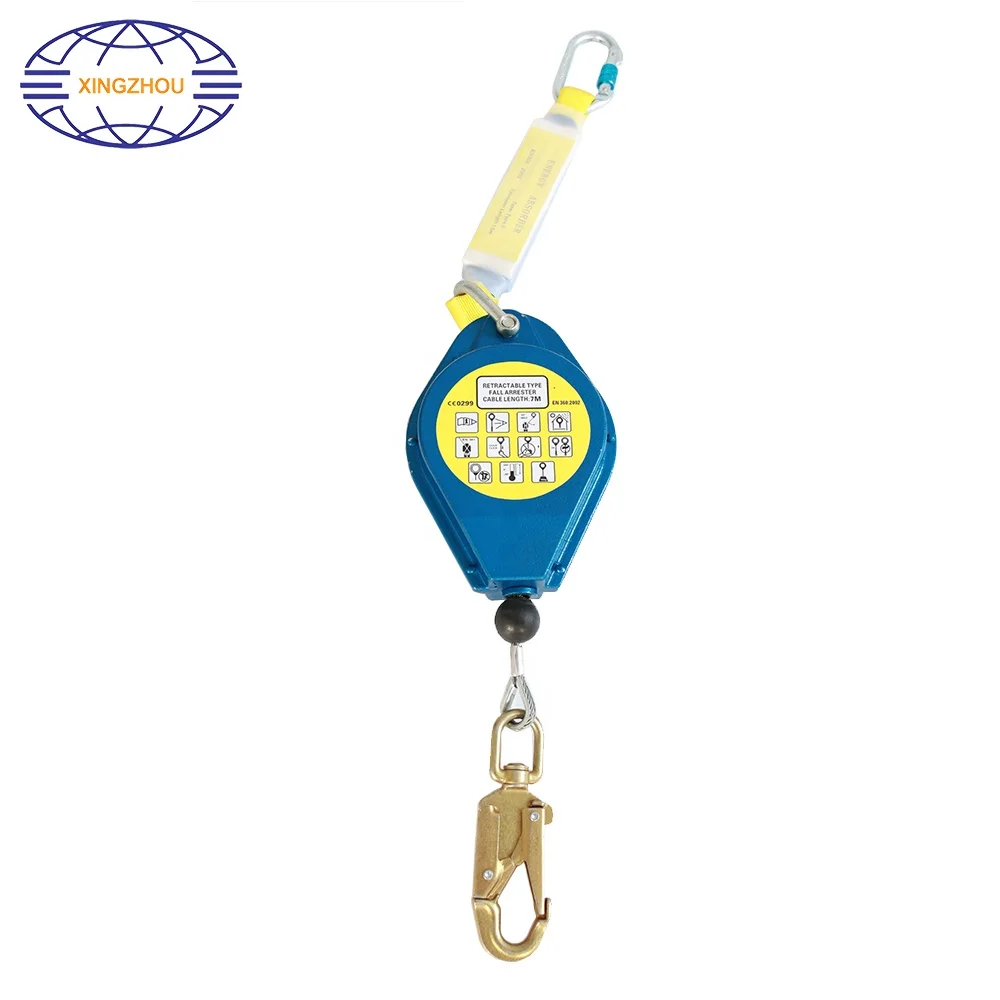Long Service Time High Quality Loomed Cable Climbing Retractatable Lifeline for Rescue Retractable Lifeline
