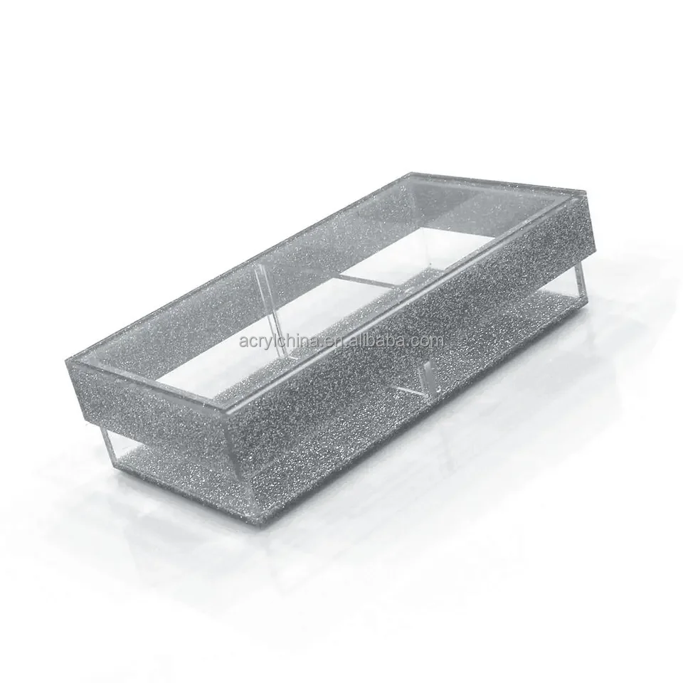 Acrylic Factory Customized Square Golden Tray High Quality Storage Display Tray Party Wedding Cake Food Tray