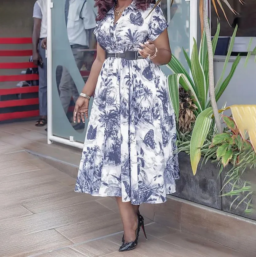 Wholesale Fashion Kitenge Dress Designs For Women Grossiste Vetement Femme African Ladies Dresses