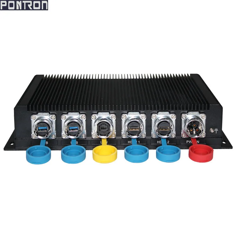 IP65 66 67 embedded box pc 4*RS232  2*RS485  2*RJ45 industrial compact computer