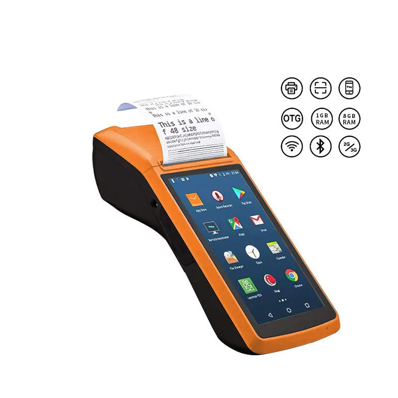 5-дюймовый портативный android smart mini pos терминал wifi 4g nfc поддерживает машина