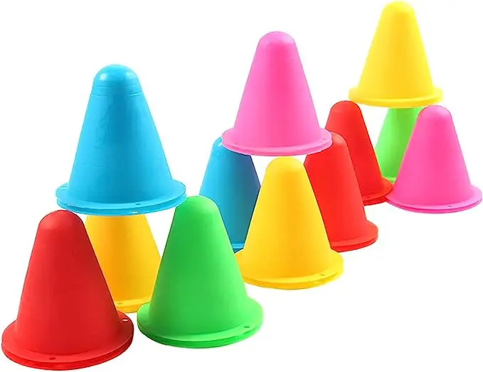 Hot Mini Traffic Cones Toys Colorful Road Cones For Kids Agility Soccer Skating Training