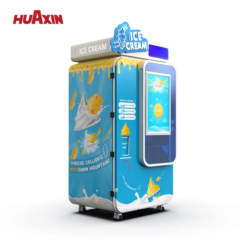 Efficient Customized Multi-taste Patented Automatic Self-service Ice Cream Vending Machine For Shop Restaurant Coffee shop