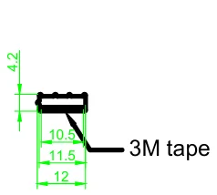 10737 Ribbed Foam Rubber Seal with 3M Tape, Self-Adhesive EPDM Foam Rubber Weather Stripping for Boat, Auto, RV, Marine