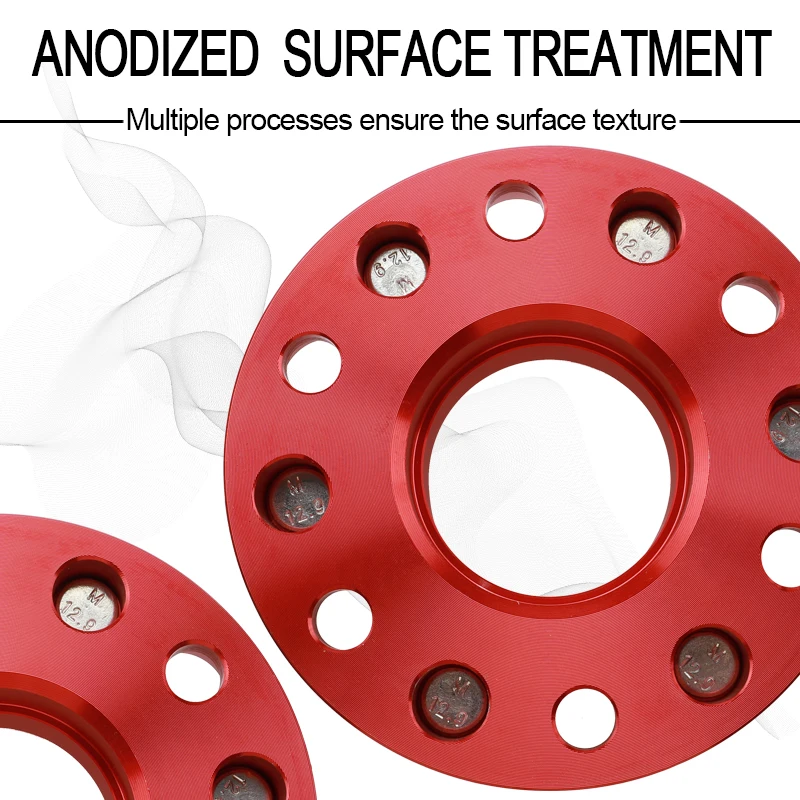 
Red 6 Lugs Forged Aluminum Wheel Flanges WA6100-6450 Wheel Spacers Adapters 