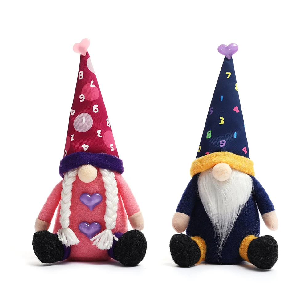 
 Шведский плюшевый гном Ручной Работы Пары мистер и миссис сидящие безликие карликовые куклы настольное украшение для возвращения в школу подарок для детей  