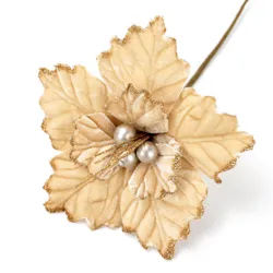 Wholesale Artificial Flower Christmas Decorative Floral Xmas Wreath Garland Accessories Handcrafting Poinsettia