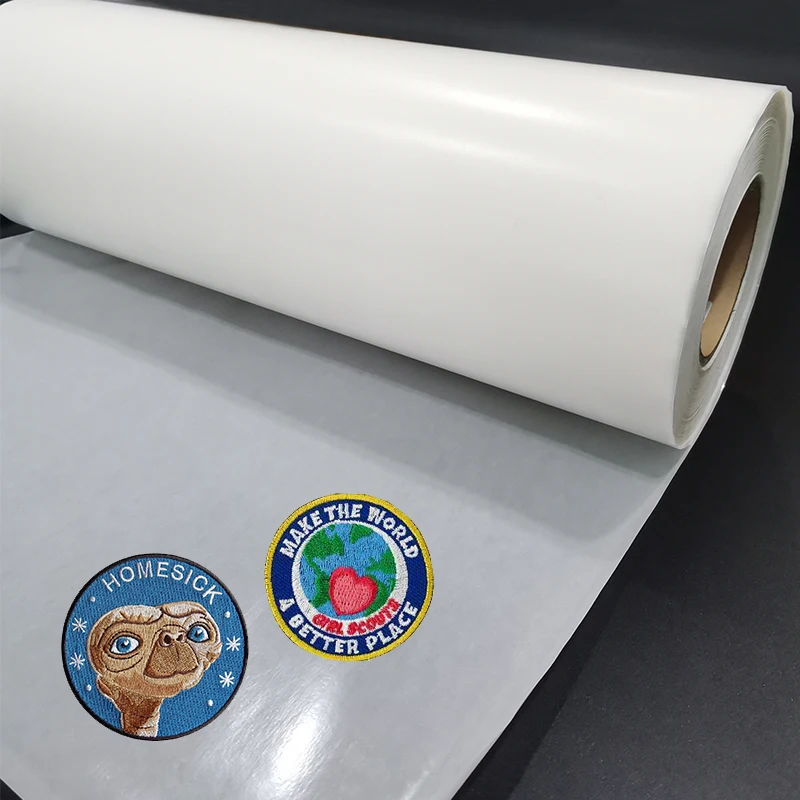 High Bond Hot Melt Glue Film for Embroidery Patch Label Stick On Clothing Hat Jacket Denims