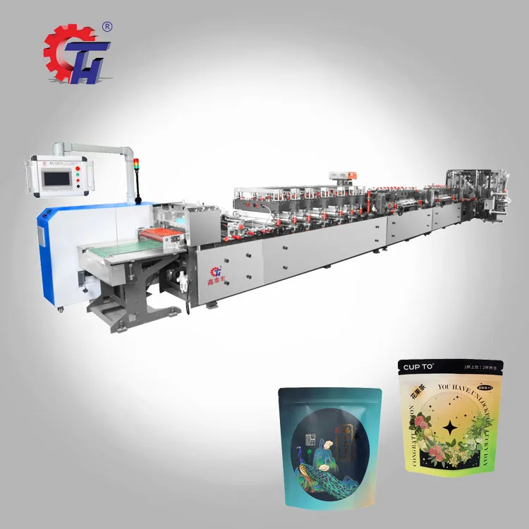 High speed three side sealing fully auto zipper bag forming machine