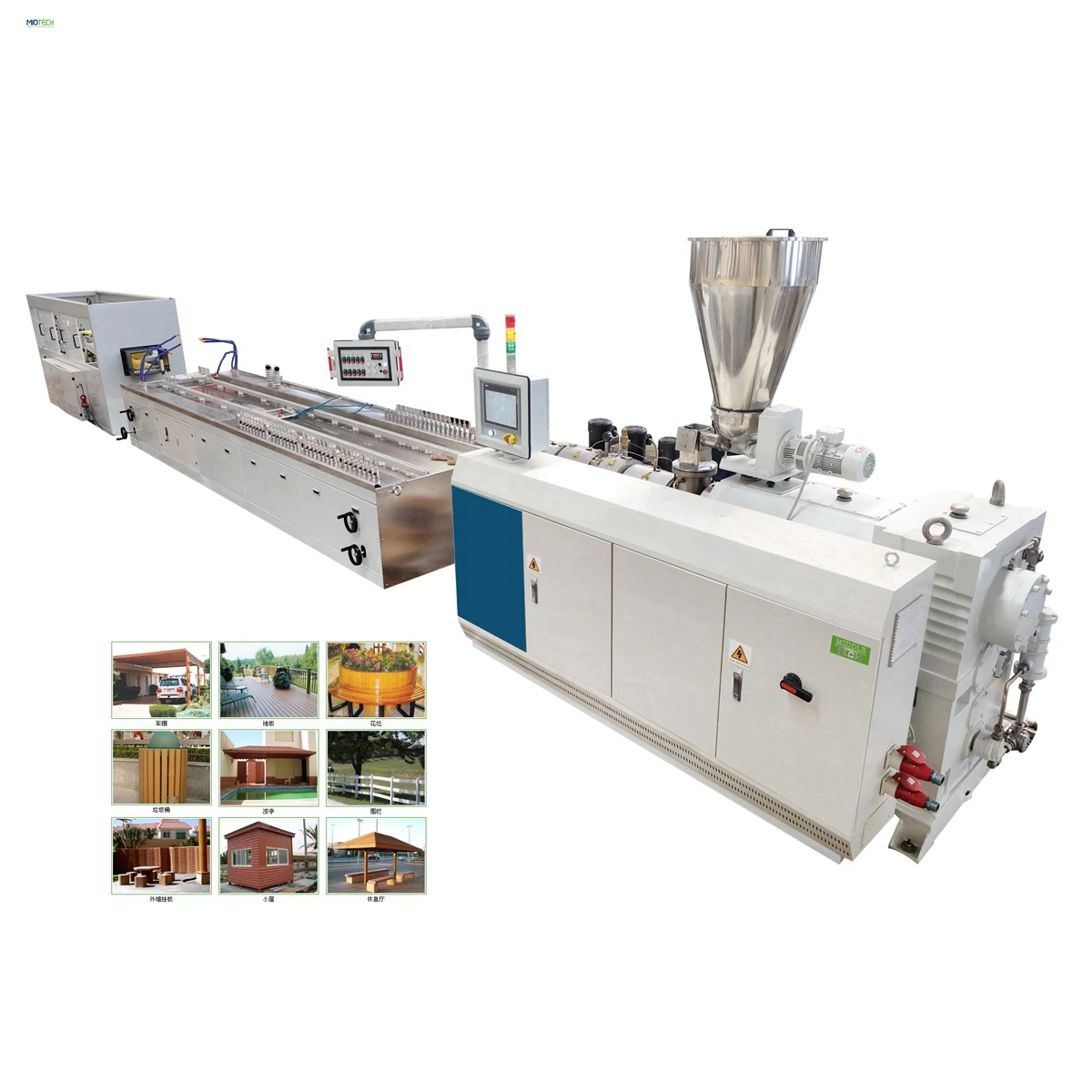 Plastic  machinery UPVC profile machine price wood plastic composite machine
