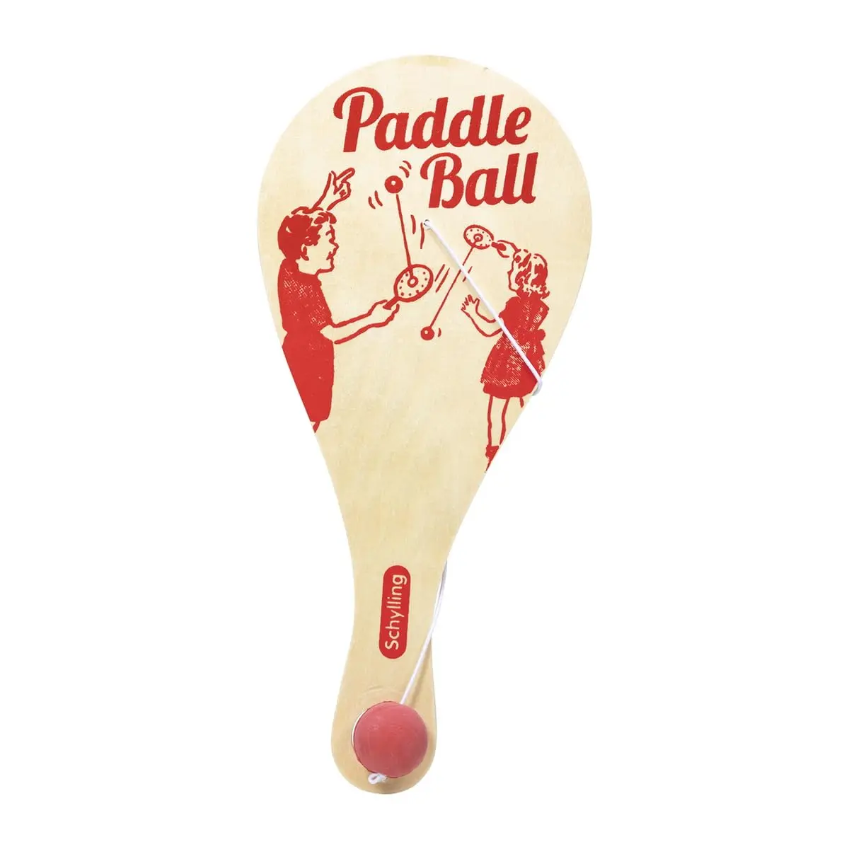 Wooden Paddle Ball Toy with Green Carry Bag Fun and Classic Paddle ball Game for Boys and Girls, Party Favor Toys