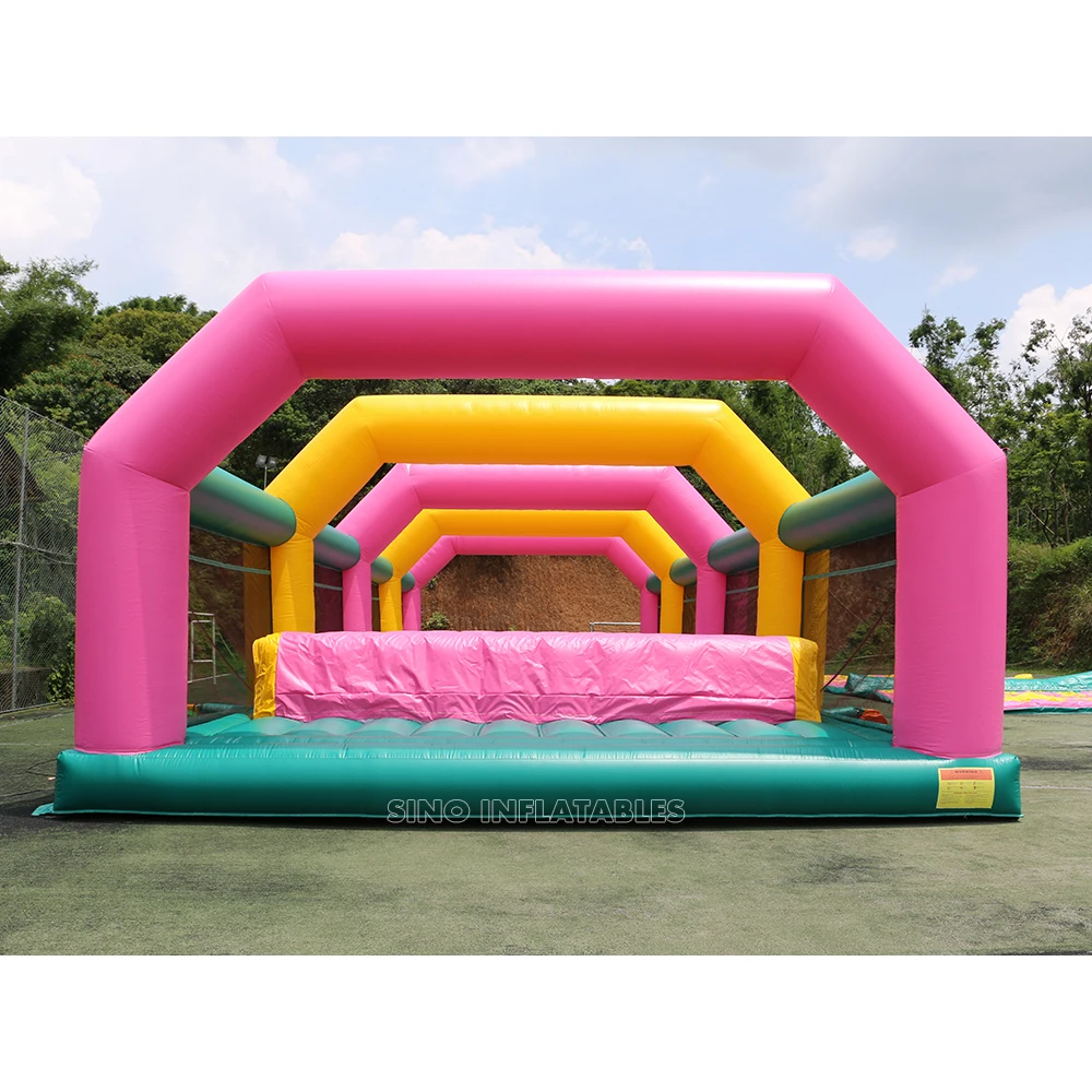 20x8m commercial grade hurdles running inflatable obstacle course for outdoor boot camp N team building