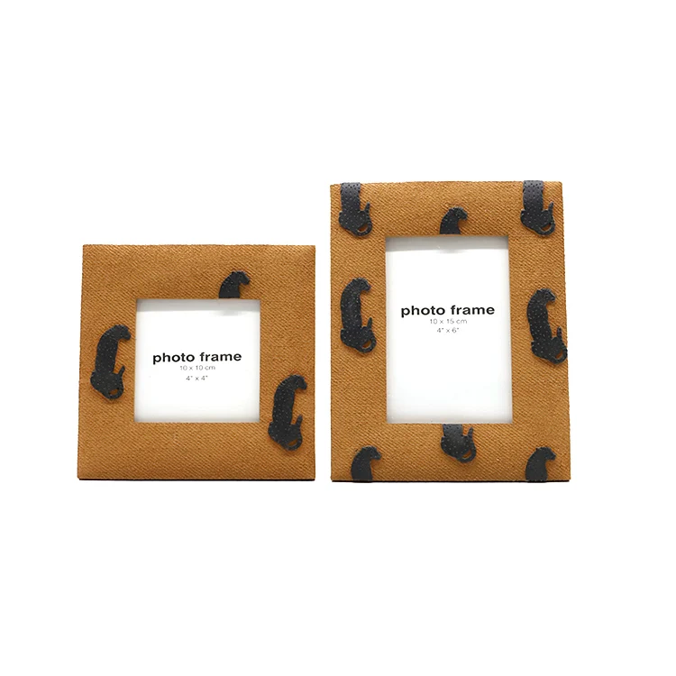 Polyresin Picture Mother Gift Shabby Chic Leopard Brown Photo Frame From China