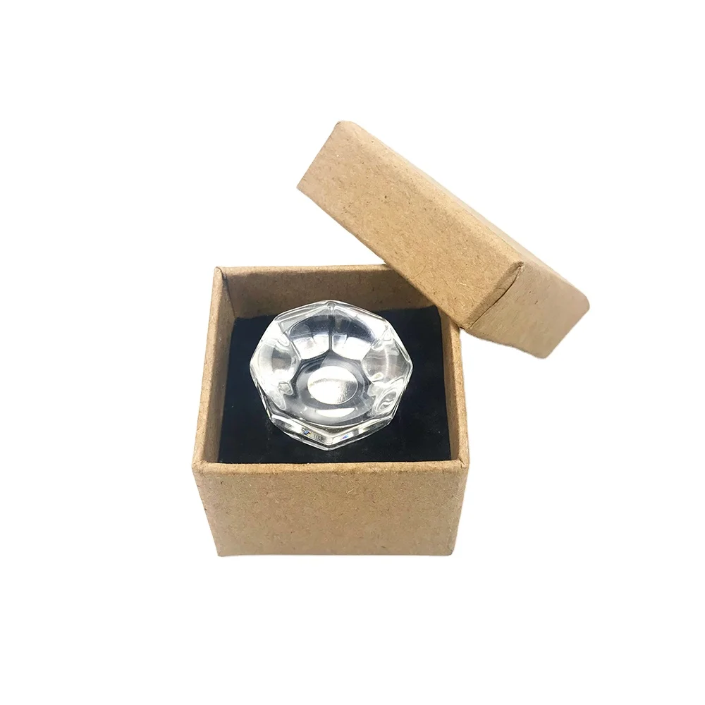 Reusable Crystal Eyelash Extension Glue Ring Eyelash Glue Holder Ring