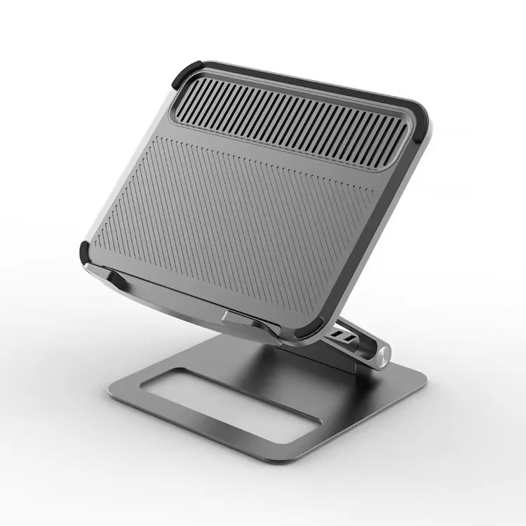 Great Roc OEM Hot-selling laptop stand with cooling fan fit to 17 inch device metal heat dissipation laptop stand with usb hub