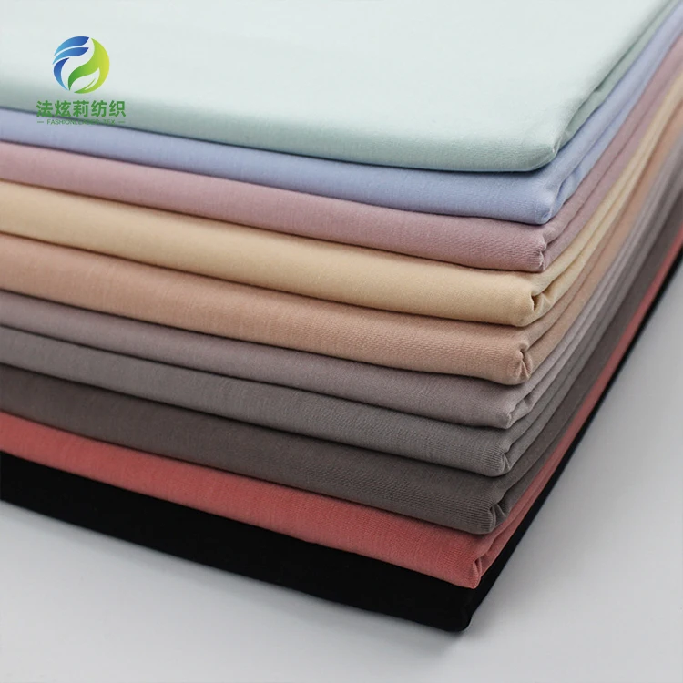 Eco-friendly  sustainable 160gsm   Lenzing Tencel 85%Modal 15%Spandex EcoVero Lyocell single jersey Knitted Fabric For T-shirt