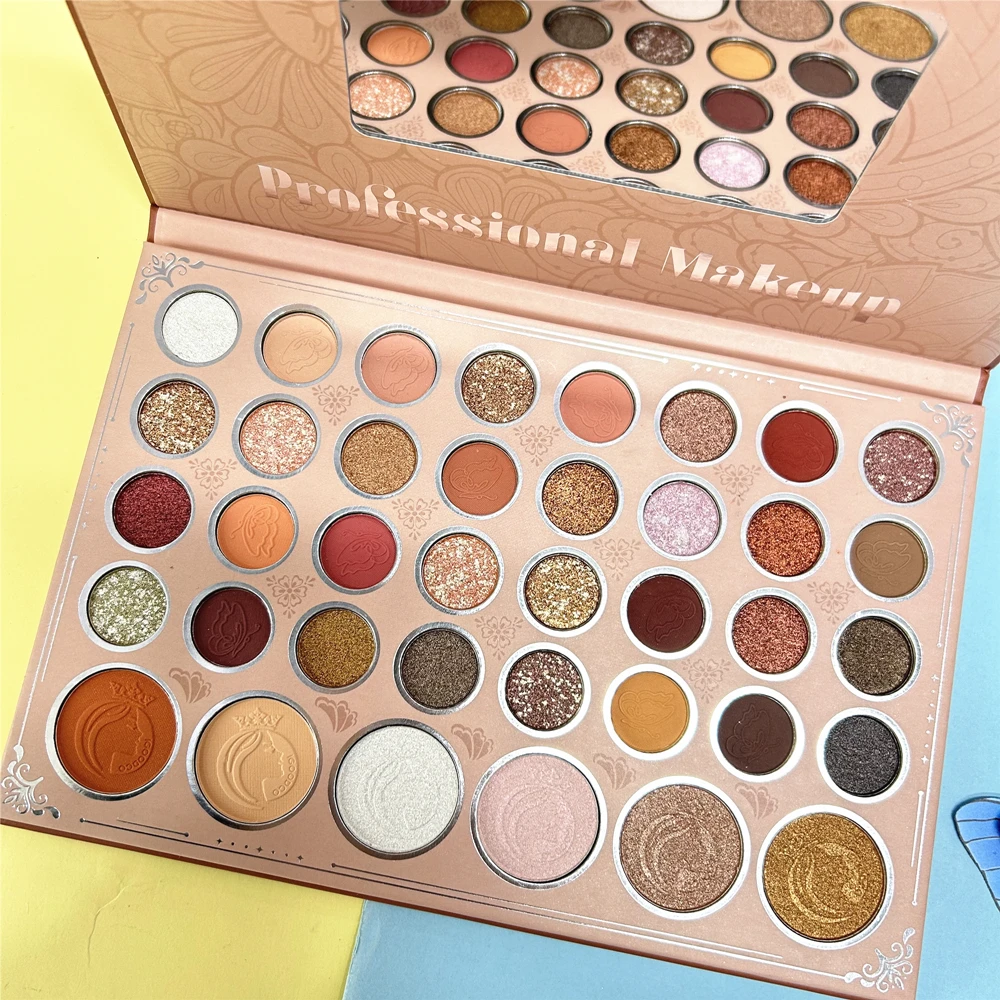 Top Selling High Pigmented Vegan Waterproof Longwearing Multi Colors Eyeshadow Palette Nude
