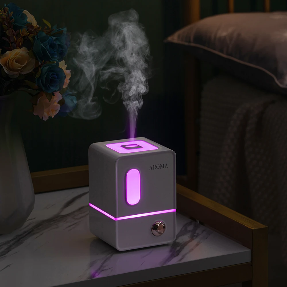 Mini desktop 150ml 7 led color lights quiet h2o spray nano mist air purifier wet fogger ultrasonic aroma diffuser humidifier