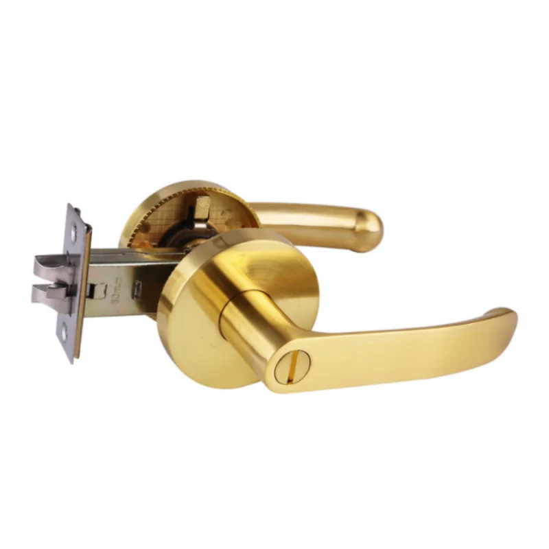 Modern American style round bedroom three-bar handle lock bathroom keyless room door lock