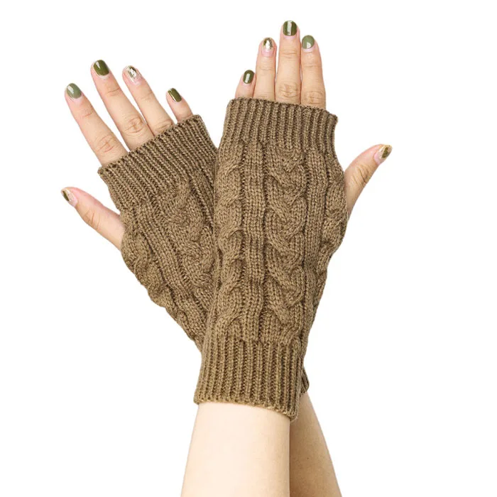 Женские зимние перчатки без пальцев