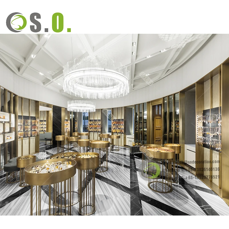 Ювелирные изделия выставлены стенд ювелирный магазин античный дизайн изображения дисплей башня для ювелирных