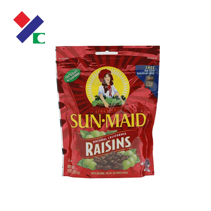 Матовая отделка Алюминий фольга yucai пластик сбоку уплотнения встать мешок упаковки еда сумка al