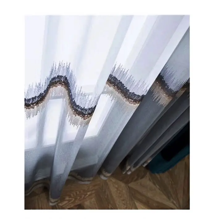 Thermique Occultant Rideau Valance Blackout Jacquard tissu fabric curtain