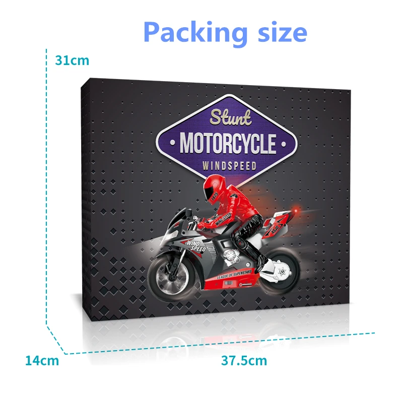 RC super long endurance beach track speed up 360 degrees in situ drift stunt show remote control motorcycle toy for kids