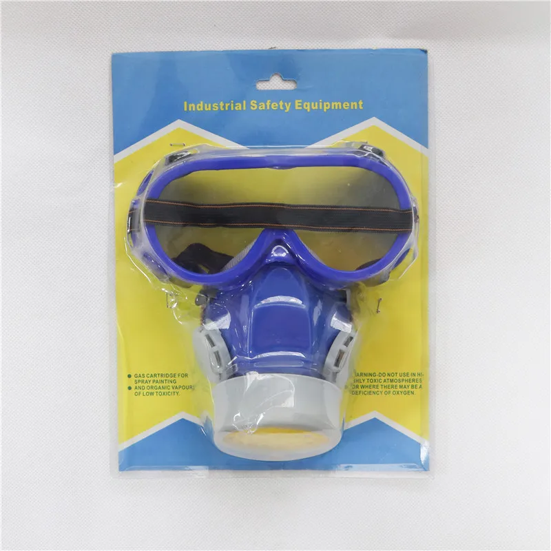 Custom logo half face protective industrial replaceable double cartridge gas chemical respirator mask