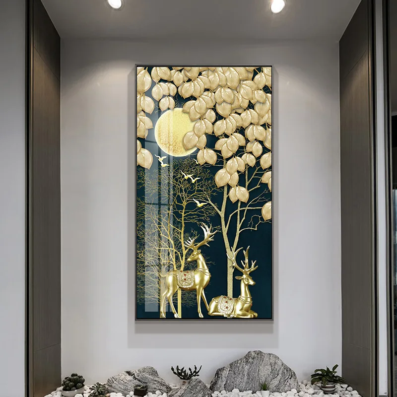 Framed Scenery Black wood painting Aesthetic Posters Anime Wallpaper Allah Abstract Art Oil Wall Canvas Art Living Room Painting
