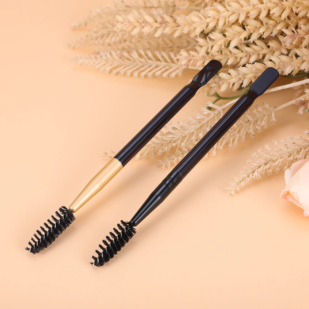 Eyebrow Brush Private Label Dual-Ended Spatula Spoolie Brush for Brow Styling Wax