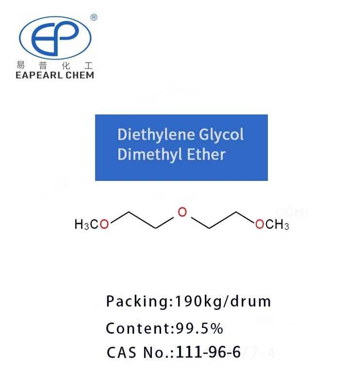 High Quality Pure 95% Stable Diethylene Glycol Dimethyl Ether with Organic Intermediatesin