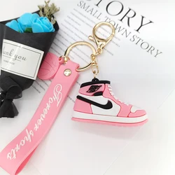 3D Custom High Quality Pvc Key Ring Silicone Aj Shoes Keychain Couple Models Cartoon Red Black Nike Sneaker Keychain