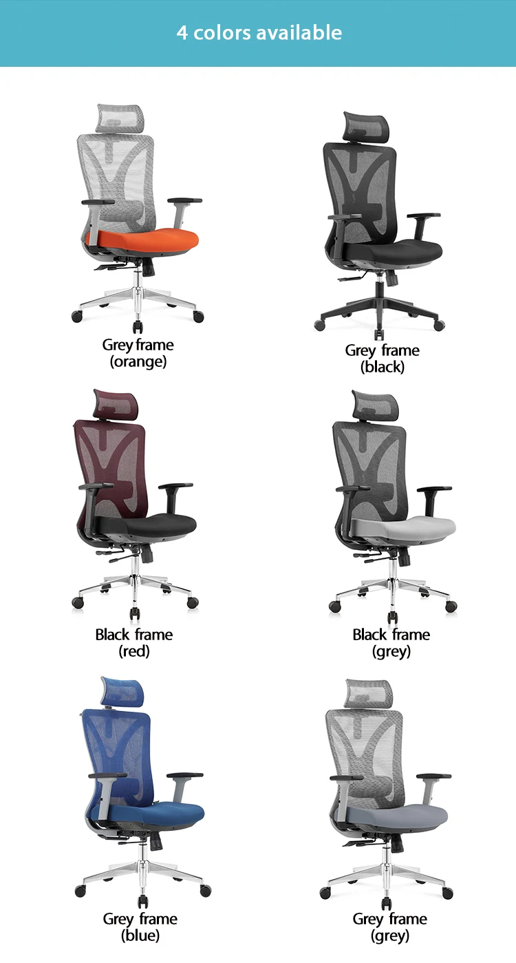 Luxury high back staff task mesh swivel chair computer office chair With Different Functions