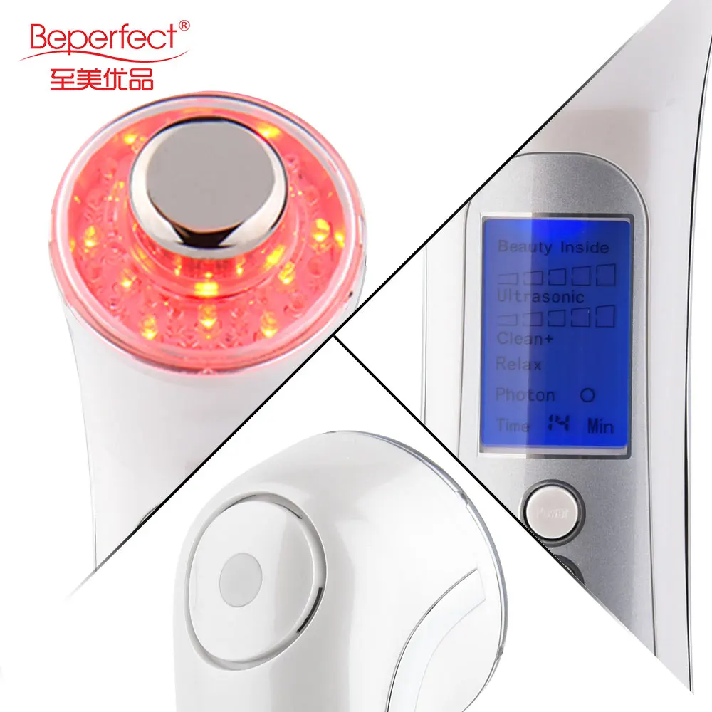 Beauty Personal Care Products 5 in 1 Ultrasonic LED vibration massage Face Skin Care Tools Other Beauty Equipment