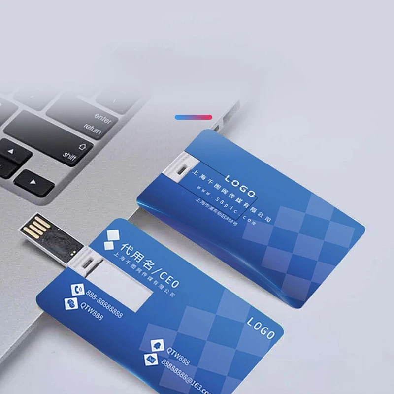 promotional gift bank Card U drive 64gb 256gb 128gb usb flash drive 3.0 16gb Card rectangle round flash usb drive logo custom