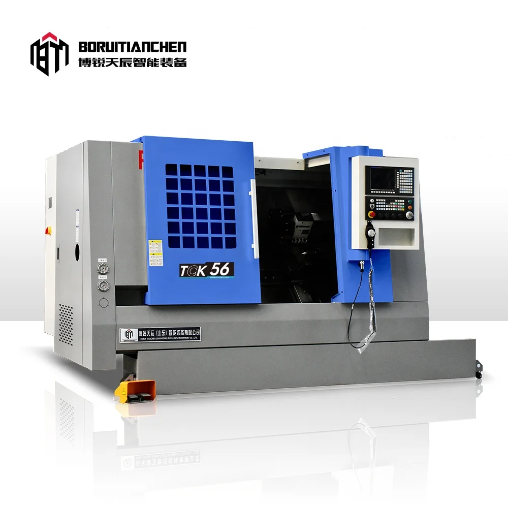 Single Spindle Automatic Lathe TCK56 Mill Drill Lathe Combo Machine China Slant Bed CNC Lathe