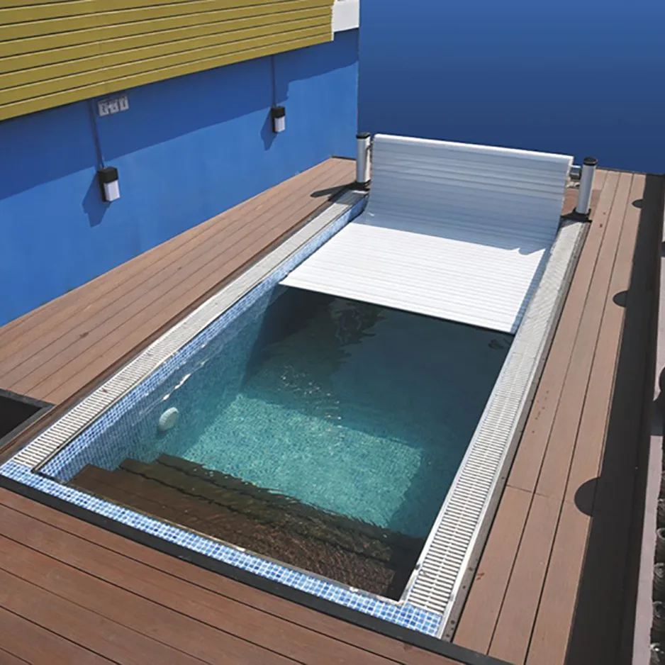 Latest commercial pool cover automatic safety pc swimming pool cover