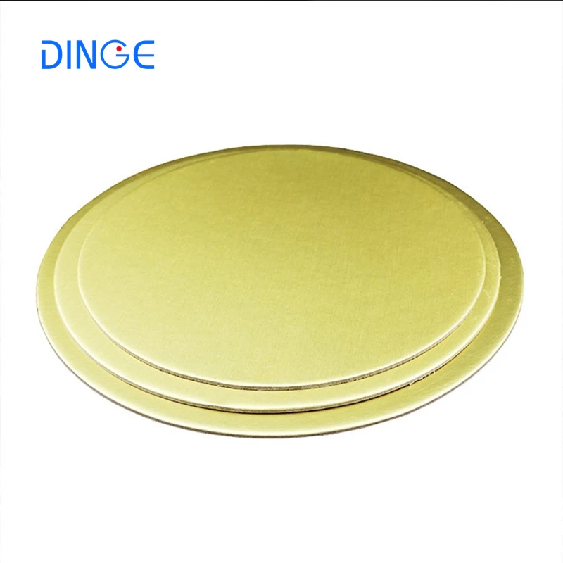 Factory direct wholesale high quality exquisite food grade circle cardboard cake base paperboards round gold cake base tray